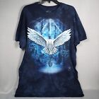The Mountain T-Shirt Anne Stokes Collection Arctic Wiccan Owl Blue Tie Dye L