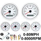 6 Gauge Set with Senders GPS Speedometer 0-80MPH Tacho/Fuel/Volt/Temp/Oil Press