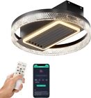 Flush Mount Bladeless Ceiling Fan,Modern Ceiling Fans with Lights and Remote