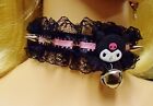 Any Size Choker Collar Black Pink Lace Anime Bunny Kitty spikes Bell DDLG Plus