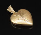 14K GOLD - Vintage Victorian Love Heart Photo Locket Pendant (OPENS) - GP402