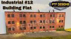 O Scale Scratch Built Industrial #12 Building Flat/Front Factory LEDs MTH Lionel