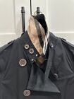 Burberry Trench Coat in Size 2 Black Mint Condition