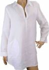 Cynthia Beachwear White Linen Beach Cover Up NEW With out tags