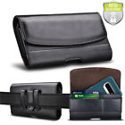 Leather Phone Belt Clip Holster Pouch Case Card Holder RFID Blocking Wallet