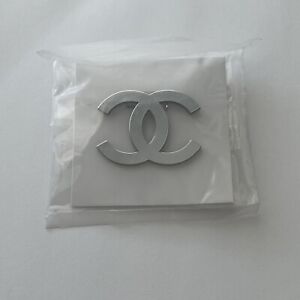 Chanel beauty CC Logo Signature VIP Gift Silver Brooch New Sealed