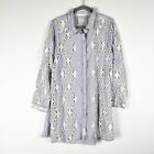 NEW We The Free People Maldives Button Front Collared Crochet Detail Tunic Dress