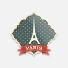 Paris Eiffel Tower Vintage Retro Grunge Vacation Travel Vinyl Sticker Decal