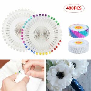 480pcs Straight Pins w/ Pearlized Ball Head for Sewing Quilting Decoration US