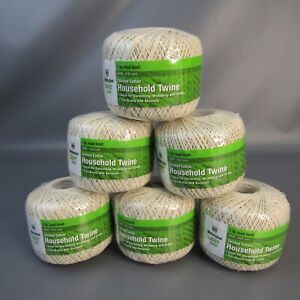 Wellington Twisted Cotton Household Twine NEW Lot of 6 Light Load 430 ft Rolls