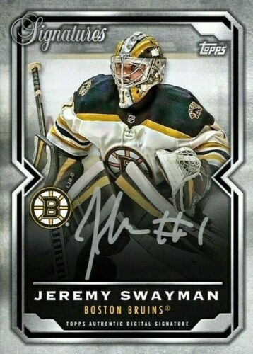 2021 Topps NHL Autograph Rookie SUPER RARE - Jeremy Swayman RC SIG Digital Card