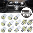 13x Car Interior Parts LED Lights Kit For Dome License Plate Lamp Bulb White (For: 2007 Honda CR-V)