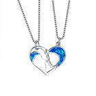 Fashion women silver love sea blue couple pendant necklace for women jewelry