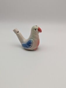 Vintage Ceramic Porcelain Mini Water Bird Whistle Song Bird 2”