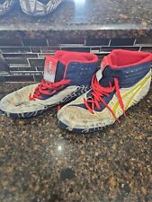 Asics Aggressor Wrestling Shoes - Navy/Red/Gold/White Size 8.5