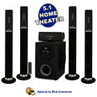 Acoustic Audio AAT3002 Tower 5.1 Bluetooth Home Speaker System w/ Optical Input