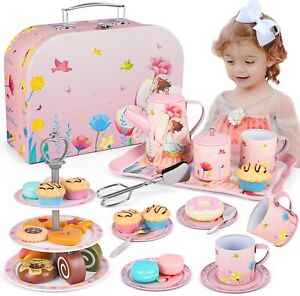 Kids Tea Party Set for Little Girls Birthday Gift Toys 3 4 5 6 7 8 Year...