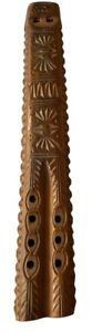 New ListingDVOJNICE Double Flute Handmade Carved Wooden Wind Music Instrument Folk Art