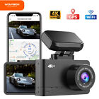 WOLFBOX D07S 4K Dual Dash Camera Front Single Dash Cam Built-in WiFi&GPS For Car