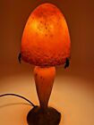 1922 Charles Schneider Le Verre Francais Art Glass French Mushroom Lamp MINT 16