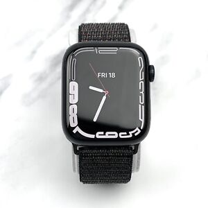 Apple Watch Series 8 45mm Midnight Aluminum with Black Nylon Loop (GPS)