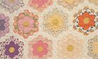 Vintage Cutter Quilt Piece 15” x 24”Grandma’s Flower Garden Some Feed Sack #2