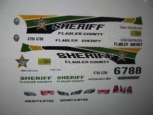 Flagler Co Florida Sheriff Car  Decals 1:18