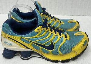 Nike Running Shox Shoes Blue Yellow 326907-992 Womens Sz 10 Custom Colors 2010