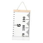 Baby Growth Chart Handing Ruler Wall Decor for Kids, Canvas Black & White