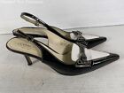 Coach Womens Adrian Black Patent Leather Italy Pointed Toe Slingback Heels 9.5B