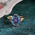 Vintage Color Changing Alexandrite Ring 925 Sterling Silver Ring Engagement Gift