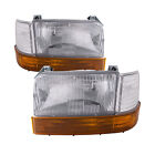 Headlamps Set 6-Piece Fits 92-1997 Ford F150/ 92-97 F250/ 1992-1996 Bronco (For: 1996 Ford F-150)