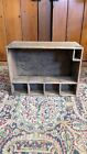 Sweet Antique Early Primitive Wood Wall Box Cubby Tote 12.75