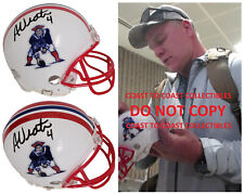 New ListingAdam Vinatieri signed New England Patriots min football helmet proof COA auto