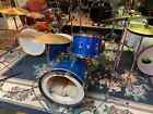 Vintage 1964- 4 piece Ludwig Classic Drum Set in Blue with Cymbals and Cases.