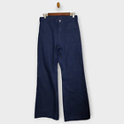 Vintage Seafarer Jeans Mens 32x33 Wide Leg Utility Bell Bottoms Dungarees Denim