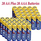 20 AA & 20 AAA Combo Batteries R03P R6P UM-4 UM-3 1.5V Zinc-Carbon Toys Remotes