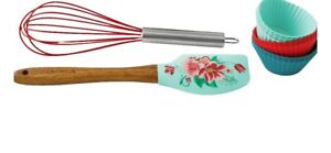 New ListingPioneer Woman ~ 14-Piece Utensil Set ~ 1-Whisk ~ 1-Spatula ~ 12-Cupcake Liners