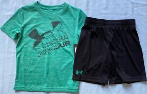 UNDER ARMOUR Boy's T-Shirt and Shorts Outfit 2-piece set Size 4, 5, 6 New