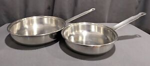 VTG Lo-Heet by Vollrath Stainless Steel Ware Frying Pans Pots NO LIDS - 8