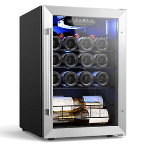 Yeego Wine Refrigerator and Cooler Fridge Freestanding 20 Bottles Mini Chiller