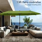 13ft Patio Umbrella Double-sided Market Outdoor Garden Sun Shade Parasol NEW