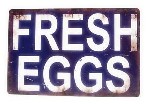Fresh Eggs Unique Tin Sign, Farmhouse Eggs, Egg Decor, Farm House Sign
