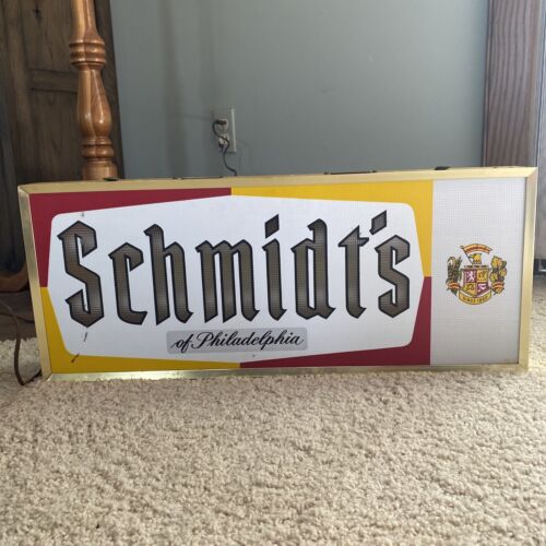 New ListingVintage SchmidtS Beer Sign Lighted Double Side You Are Always Welcome Here WORKS