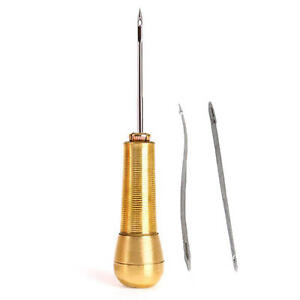 1 Set Sewing Shoe Repair Tool Awl Leather Craft Kit Tools With 3 Needles