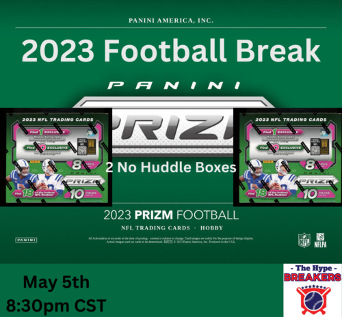 Kansas City Chiefs 2023 Panini Prizm Football 2 No Huddle Box Team Break!
