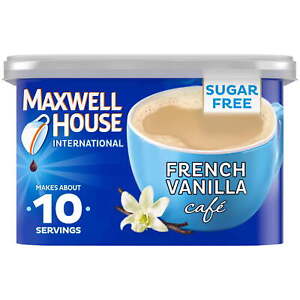 6 pack- Maxwell House International French Vanilla Sugar Free Instant Cafe,4oz.
