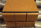 Vintage Faux Wood Grain Stackable 3 Dr CD Storage Hold 60 CDs Save 15% buy both!