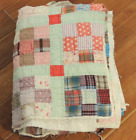 Antique Early Cotton Fabric Quilt AS-IS Destroyed Cutter Upcycle Crafts