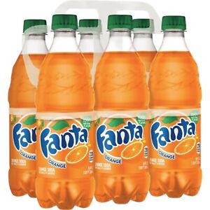 Fanta Orange Soft Drinks Soda 16.9oz Bottles 6 Pack Soda Pop